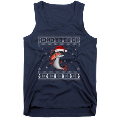 Salmon Loverssanta Ugly Xmas Sweater Tank Top