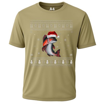 Salmon Loverssanta Ugly Xmas Sweater Cooling Performance Crew T-Shirt