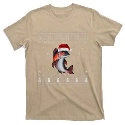 Salmon Loverssanta Ugly Xmas Sweater T-Shirt