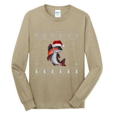 Salmon Loverssanta Ugly Xmas Sweater Tall Long Sleeve T-Shirt