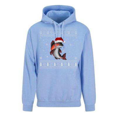 Salmon Loverssanta Ugly Xmas Sweater Unisex Surf Hoodie