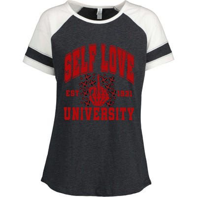 Self Love University Est 1931 Enza Ladies Jersey Colorblock Tee