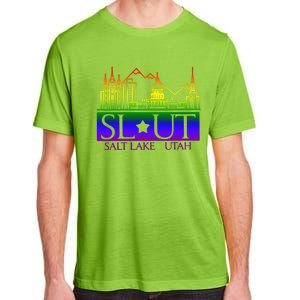 Salt Lake Utah SlUt Lgbtq Funny Adult ChromaSoft Performance T-Shirt