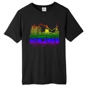 Salt Lake Utah SlUt Lgbtq Funny Tall Fusion ChromaSoft Performance T-Shirt