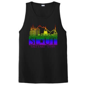 Salt Lake Utah SlUt Lgbtq Funny PosiCharge Competitor Tank