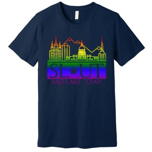 Salt Lake Utah SlUt Lgbtq Funny Premium T-Shirt