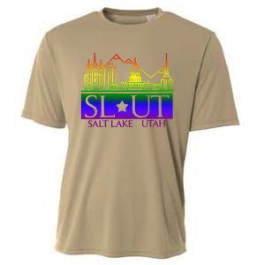 Salt Lake Utah SlUt Lgbtq Funny Cooling Performance Crew T-Shirt