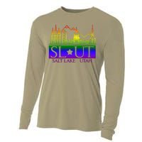 Salt Lake Utah SlUt Lgbtq Funny Cooling Performance Long Sleeve Crew