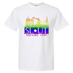 Salt Lake Utah SlUt Lgbtq Funny Garment-Dyed Heavyweight T-Shirt