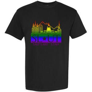 Salt Lake Utah SlUt Lgbtq Funny Garment-Dyed Heavyweight T-Shirt