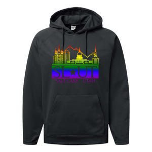 Salt Lake Utah SlUt Lgbtq Funny Performance Fleece Hoodie