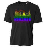 Salt Lake Utah SlUt Lgbtq Funny Cooling Performance Crew T-Shirt