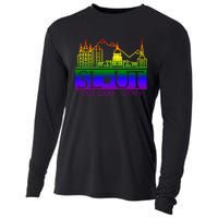 Salt Lake Utah SlUt Lgbtq Funny Cooling Performance Long Sleeve Crew