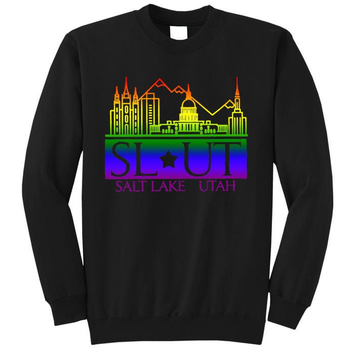 Salt Lake Utah SlUt Lgbtq Funny Tall Sweatshirt