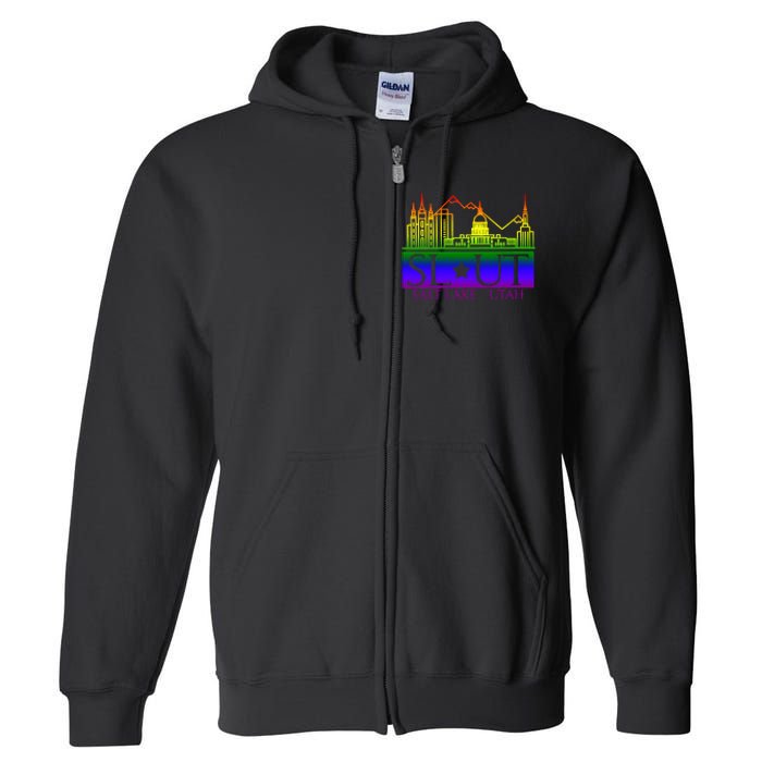 Salt Lake Utah SlUt Lgbtq Funny Full Zip Hoodie