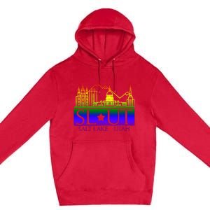 Salt Lake Utah SlUt Lgbtq Funny Premium Pullover Hoodie