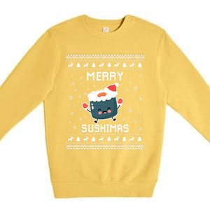 Sushi Lover Ugly Christmas Sweater For Holidays Gift Premium Crewneck Sweatshirt