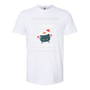 Sushi Lover Ugly Christmas Sweater For Holidays Gift Softstyle CVC T-Shirt