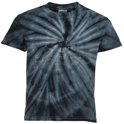 Steam Locomotive Utah Kids Tie-Dye T-Shirt