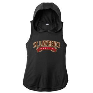 St. Lawrence University Saints Banner Mark Ladies PosiCharge Tri-Blend Wicking Draft Hoodie Tank