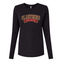 St. Lawrence University Saints Banner Mark Womens Cotton Relaxed Long Sleeve T-Shirt