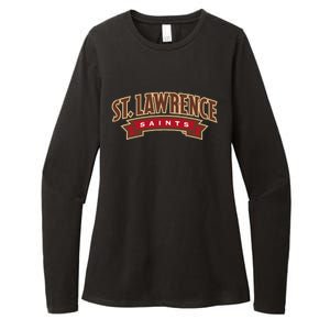 St. Lawrence University Saints Banner Mark Womens CVC Long Sleeve Shirt