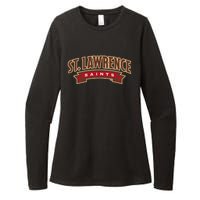 St. Lawrence University Saints Banner Mark Womens CVC Long Sleeve Shirt