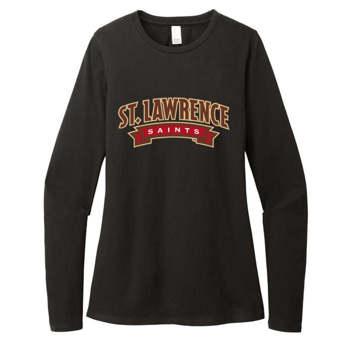 St. Lawrence University Saints Banner Mark Womens CVC Long Sleeve Shirt