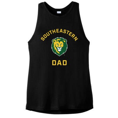 Southeastern Louisiana University Lions Arched Dad Ladies PosiCharge Tri-Blend Wicking Tank