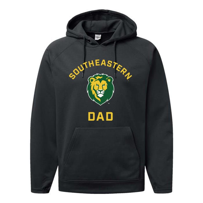 Southeastern Louisiana University Lions Arched Dad Performance Fleece Hoodie