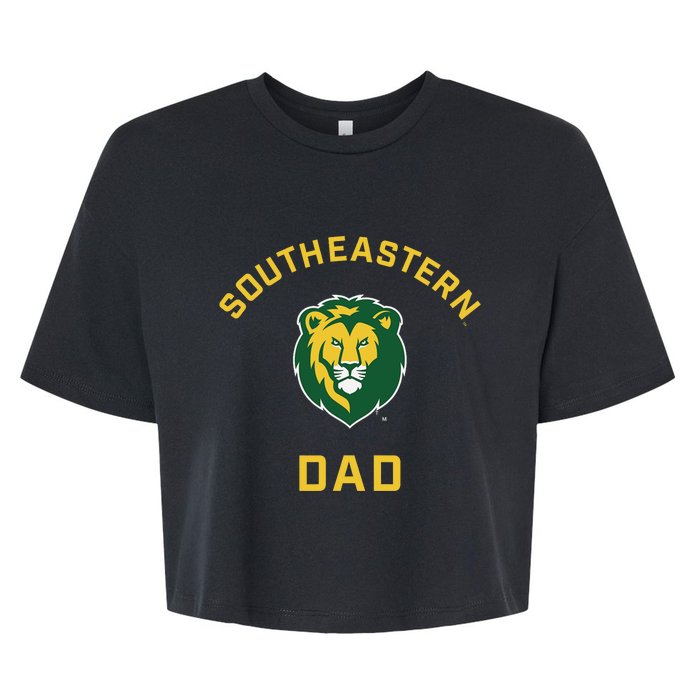 Southeastern Louisiana University Lions Arched Dad Bella+Canvas Jersey Crop Tee