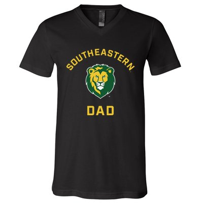 Southeastern Louisiana University Lions Arched Dad V-Neck T-Shirt