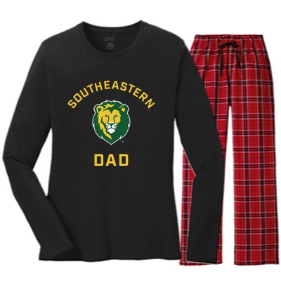 Southeastern Louisiana University Lions Arched Dad Women's Long Sleeve Flannel Pajama Set 