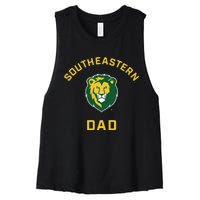 Southeastern Louisiana University Lions Arched Dad Women's Racerback Cropped Tank