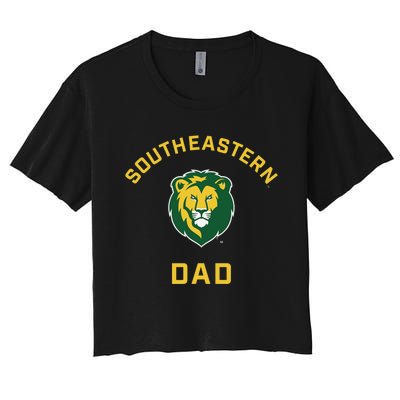 Southeastern Louisiana University Lions Arched Dad Women's Crop Top Tee