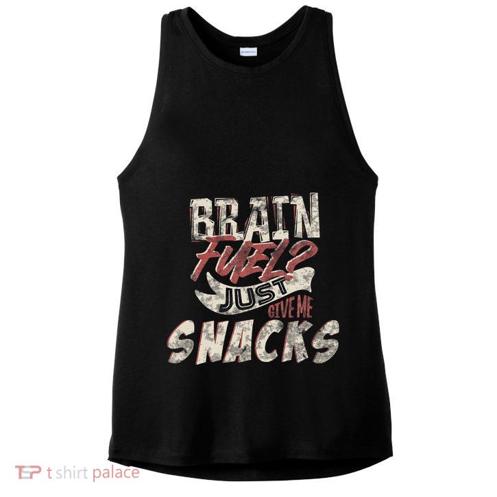 Snack LoverS Ultimate Brain Fuel Humor Ladies PosiCharge Tri-Blend Wicking Tank