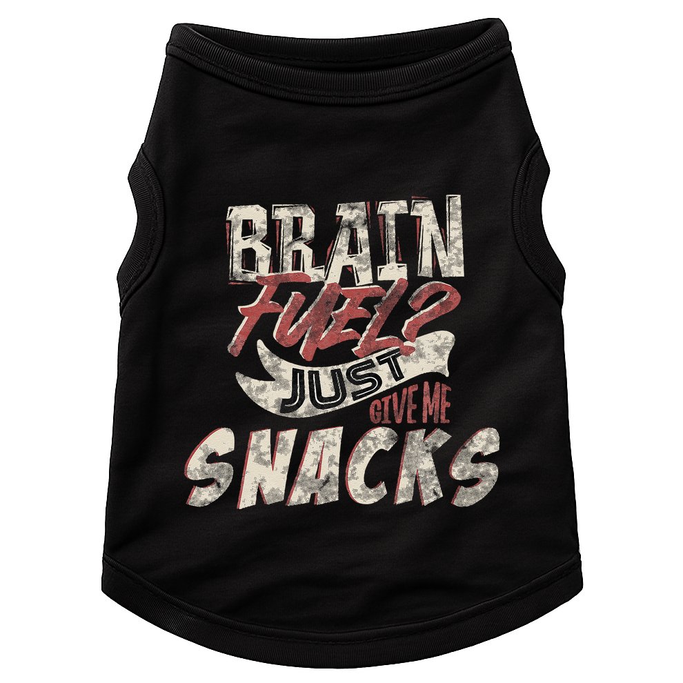 Snack LoverS Ultimate Brain Fuel Humor Doggie Tank