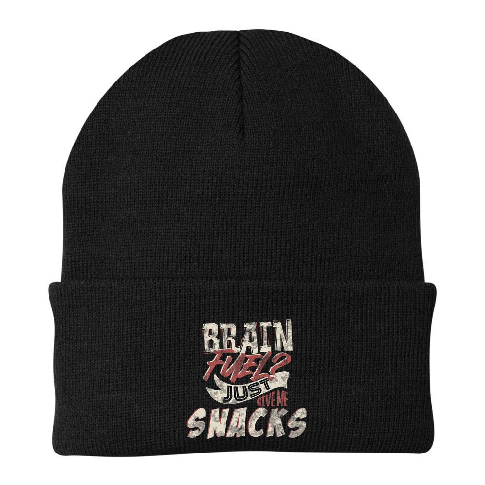 Snack LoverS Ultimate Brain Fuel Humor Beanie