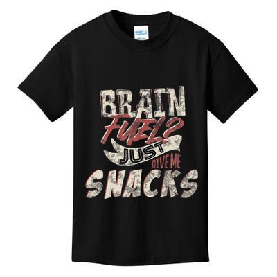 Snack LoverS Ultimate Brain Fuel Humor Kids T-Shirt