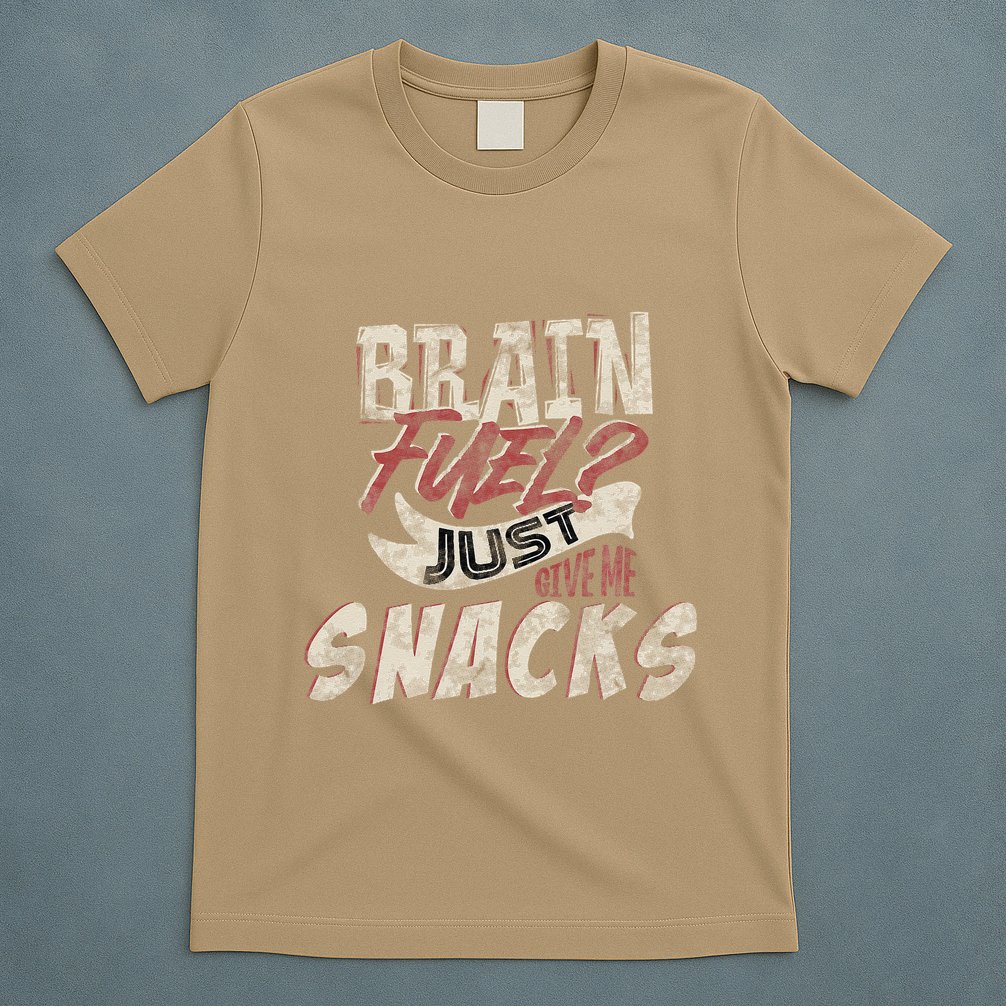 Snack LoverS Ultimate Brain Fuel Humor T-Shirt