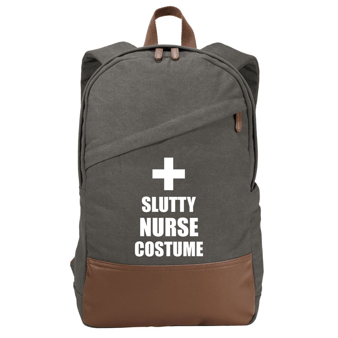 Slutty Nurse Costume Cotton Canvas Backpack