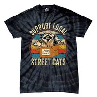 Support Local Vintage Box Raccoon Opossum Skunk Tie-Dye T-Shirt