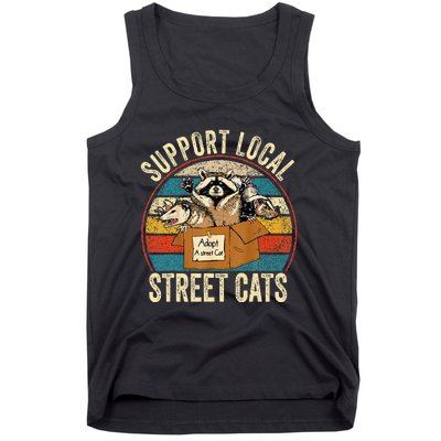 Support Local Vintage Box Raccoon Opossum Skunk Tank Top