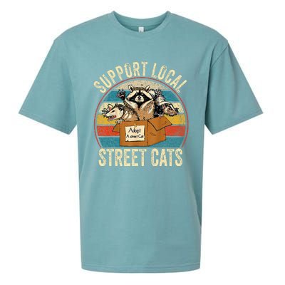 Support Local Vintage Box Raccoon Opossum Skunk Sueded Cloud Jersey T-Shirt