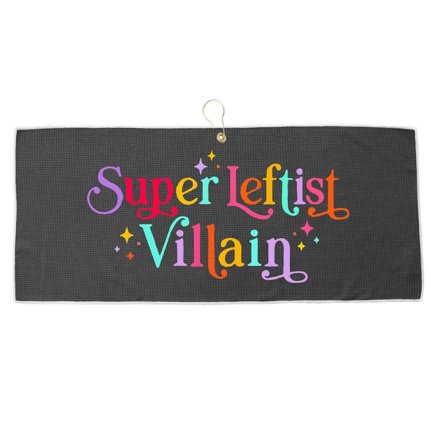 Super Leftist Villain Large Microfiber Waffle Golf Towel