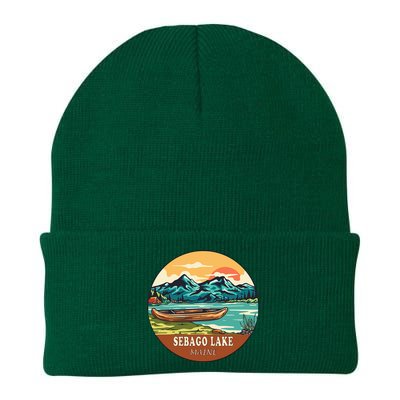 Sebago Lake Vintage Vacation Maine Knit Cap Winter Beanie