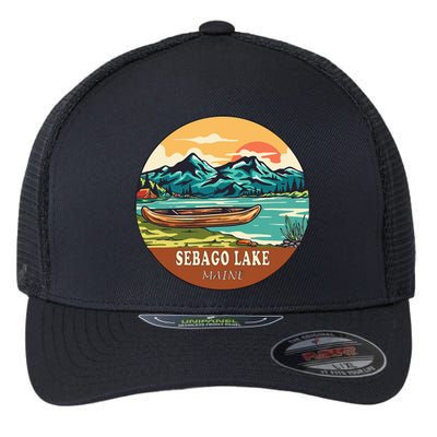 Sebago Lake Vintage Vacation Maine Flexfit Unipanel Trucker Cap