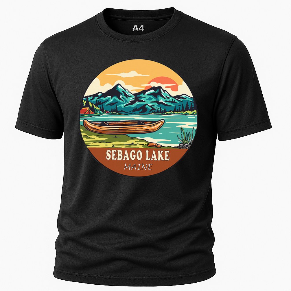 Sebago Lake Vintage Vacation Maine Cooling Performance Crew T-Shirt