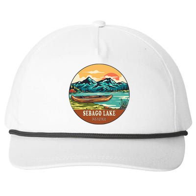 Sebago Lake Vintage Vacation Maine Snapback Five-Panel Rope Hat