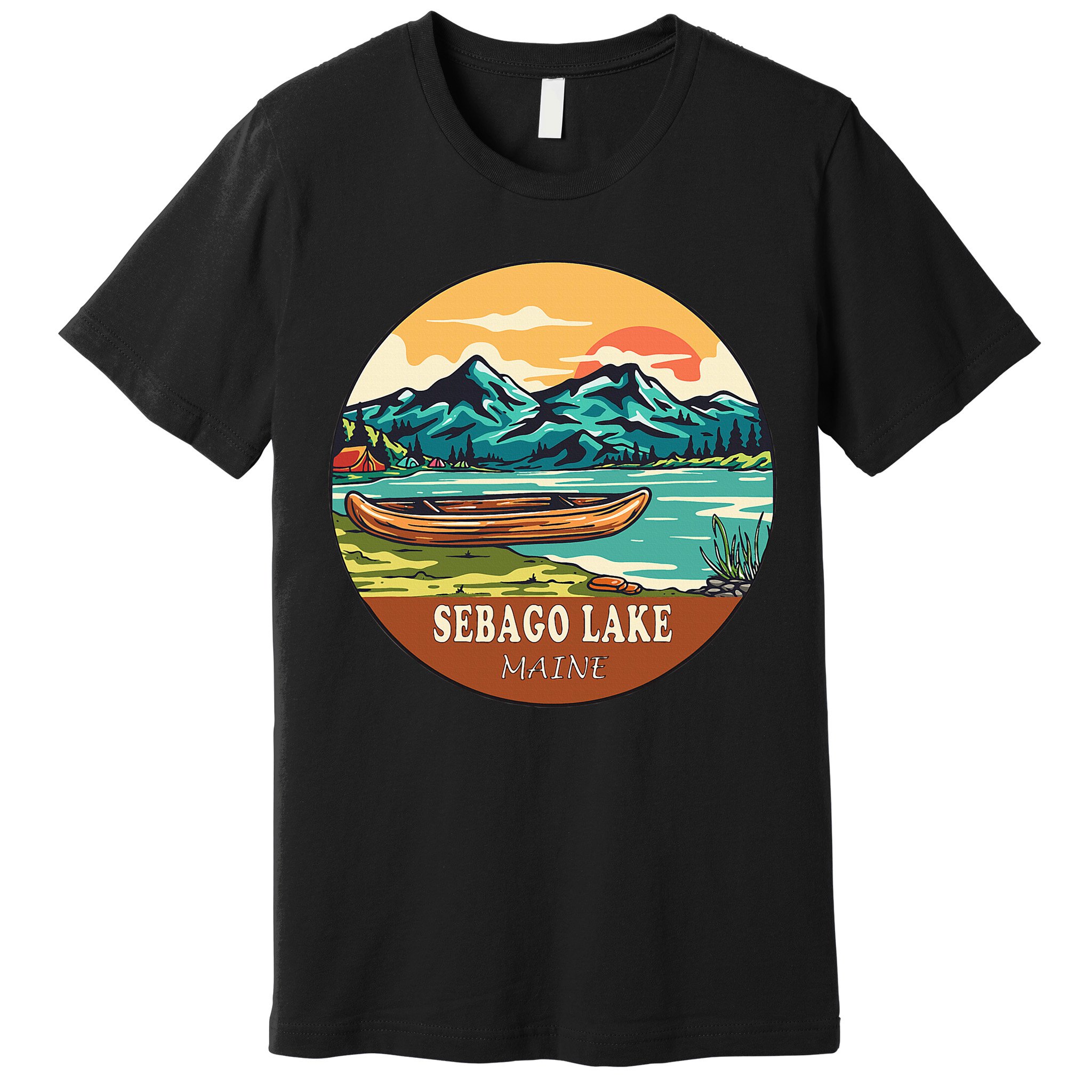 Sebago Lake Vintage Vacation Maine Premium T-Shirt